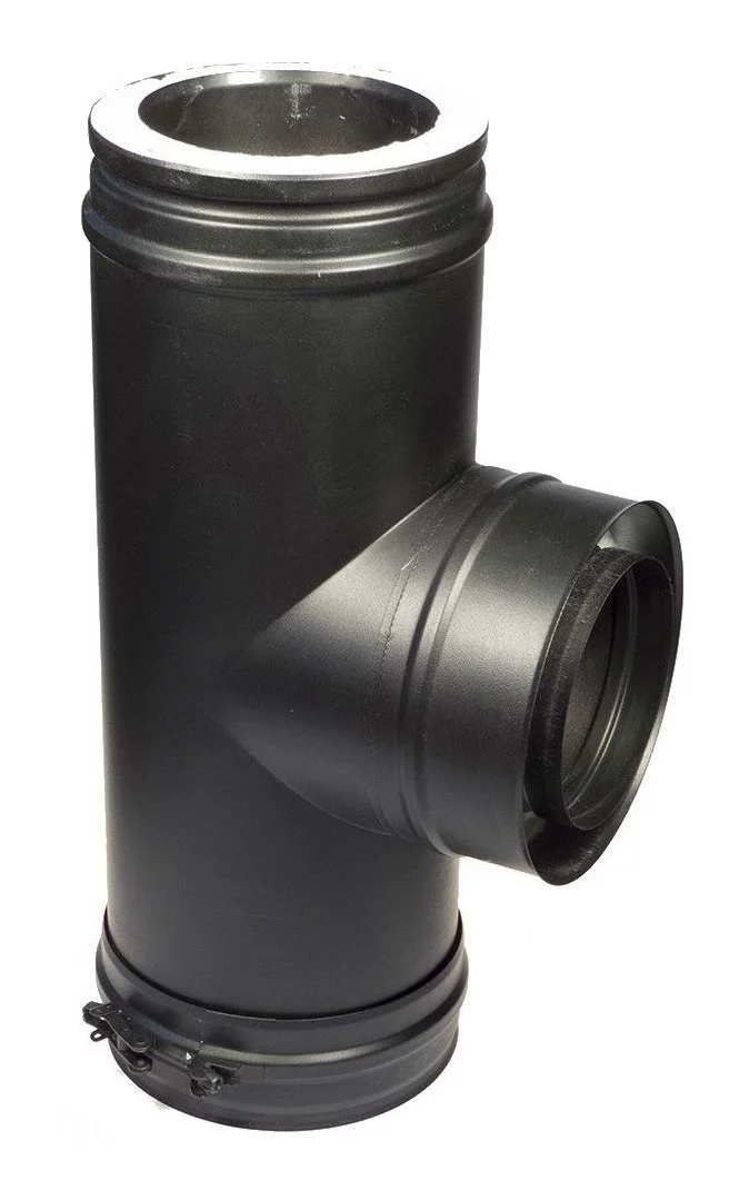 Тройник 90 градусов Schiedel Permeter 25 черный, D 150/200 мм