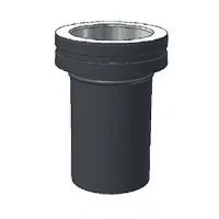 Декоративный переходник Permeter Эстет 50 черный, D 200/300 мм