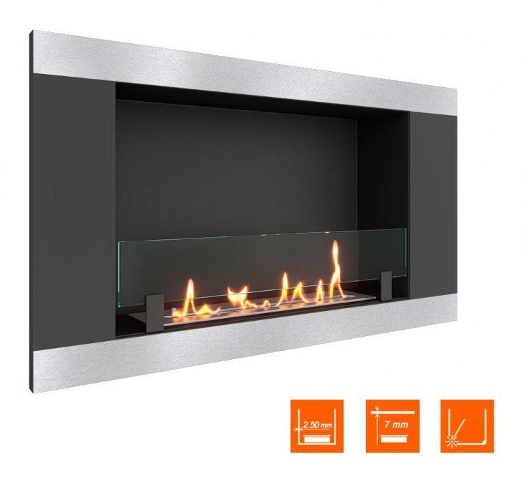 Биокамин в нишу SteelHeat LONG-H 900 (Стекло)