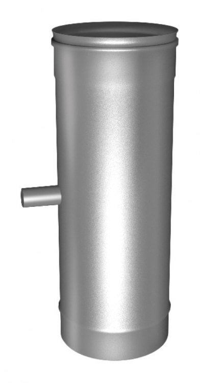 Труба L250 D110 вертикальная со штуцером для отвода конденсата, AISI 304 (Вулкан)