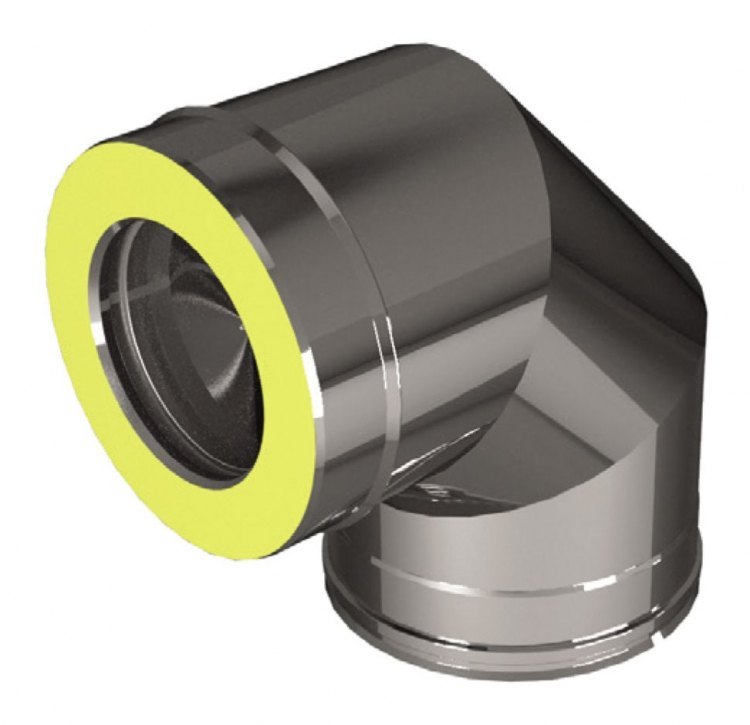 Отвод 90° D150/250, AISI 321/оцинкованная сталь (Вулкан)