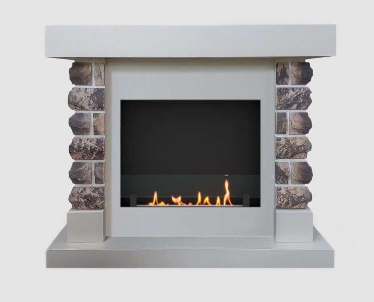 Биокамин в портале SteelHeat Krok (Стекло)