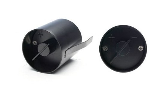 Ручка шибера круглая D65 мм углубленная D2 - Кожух, корпус и ручка черные CB-tec