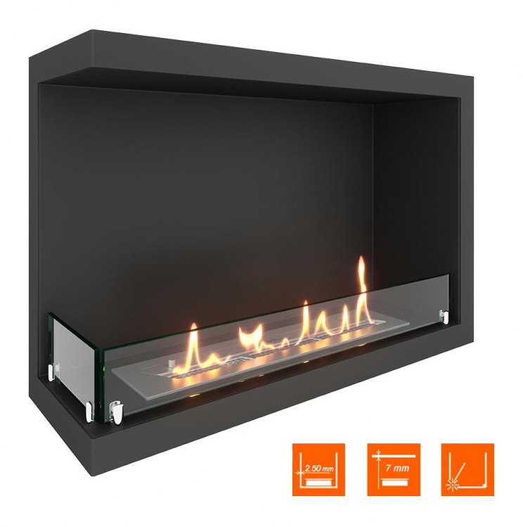 Биокамин угловой SteelHeat Leader 700 левый (Стекло)