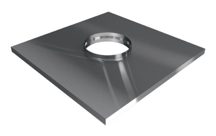 Фланец с изоляцией 750х750 D150/250, оцинкованная сталь (Вулкан)