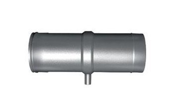 Труба L250 D200 горизонтальная со штуцером для отвода конденсата, AISI 304 (Вулкан)