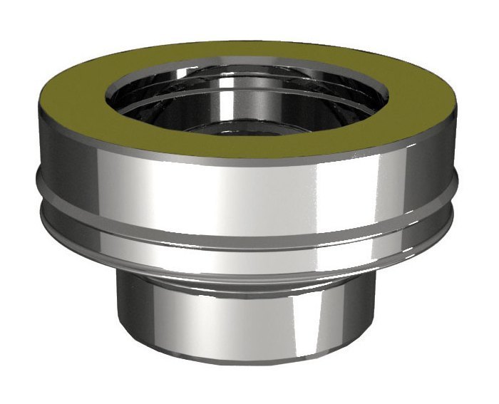 Переходник моно-термо с D150 на D150/350, изоляция 100 мм, AISI 321/304 (Вулкан)