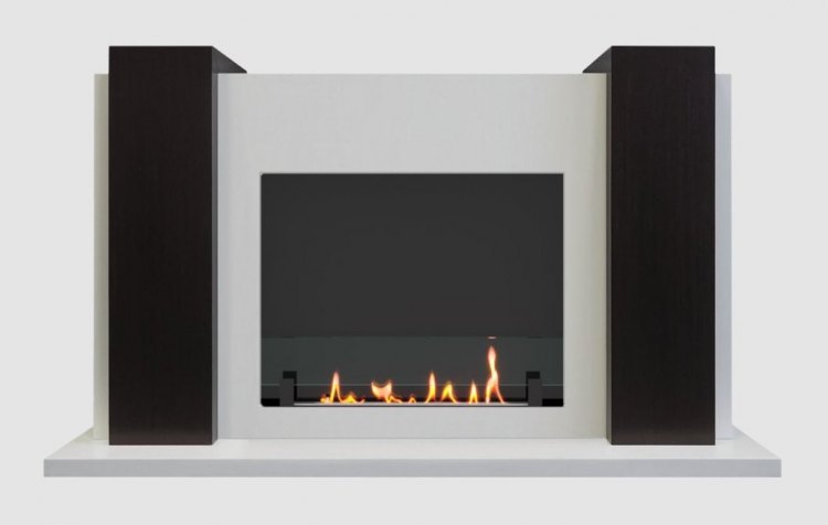 Биокамин в портале SteelHeat Manhetten (Стекло+стемалит)