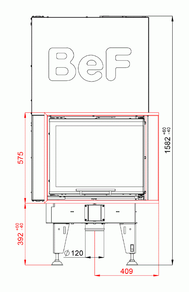 Каминная топка BeF Royal V7 CP