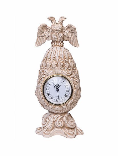 Каминные часы Фаберже Державные RF2053 IV (Белая коллекция)