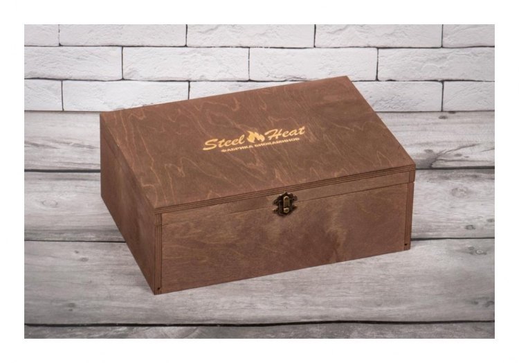 Подарочный набор SteelHeat PREMIUM BOX GLORIA черный + деревянная коробка + стартовый комплект
