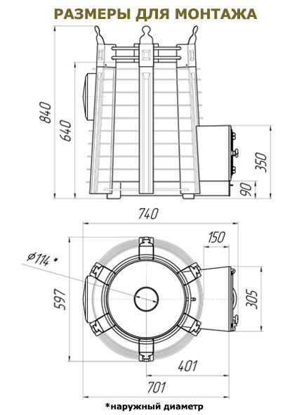 Дровяная печь для бани ЕКАТЕРИНА, модификация стоун со стеклянной топочной дверцей