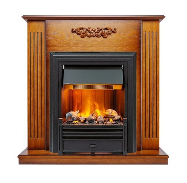 Каминокомплект Lumsden - Дуб антик с очагом Brookline Black