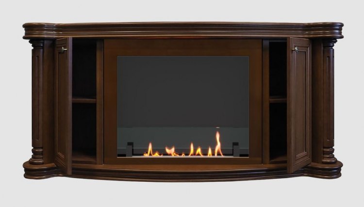 Биокамин в портале SteelHeat Bethoven (Стекло+стемалит)