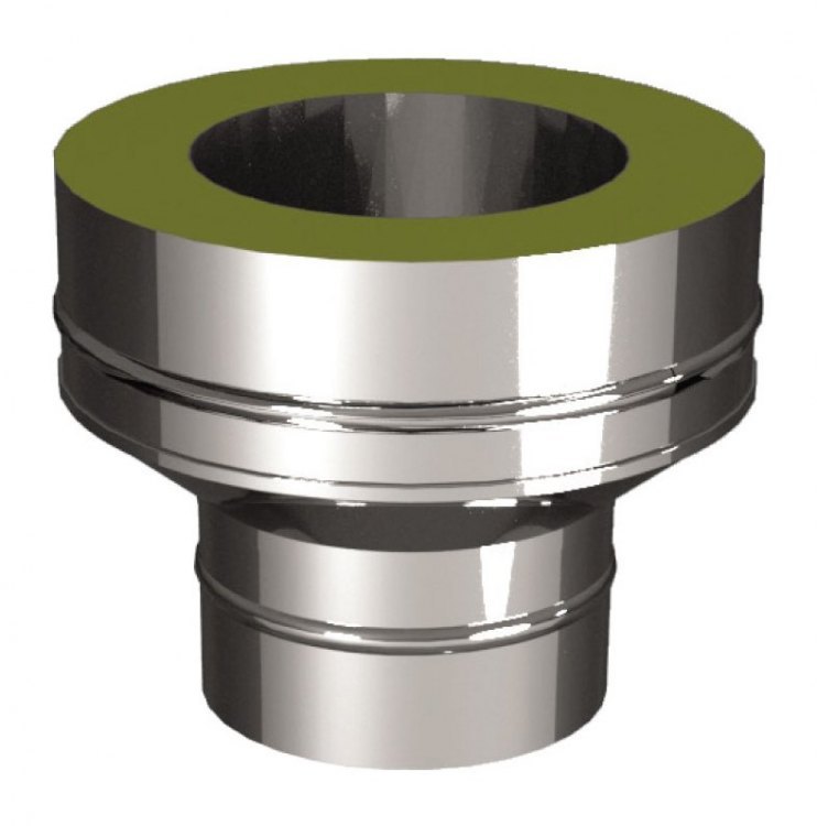 Переходник моно-термо (на конус) с D150 на D150/350, изоляция 100 мм, AISI 321/304 (Вулкан)