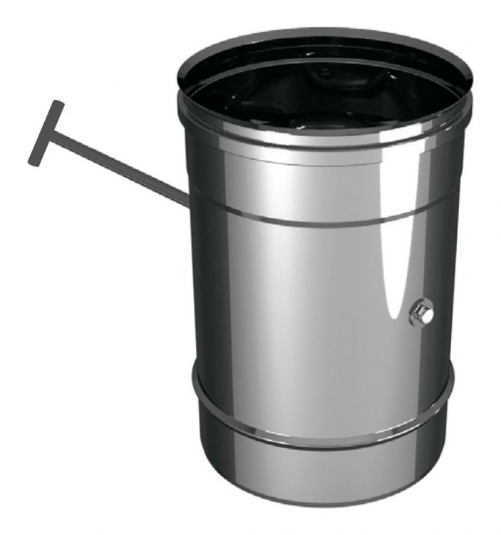 Задвижка поворотная с изменяемой длиной оси D180, AISI 321 (Вулкан)