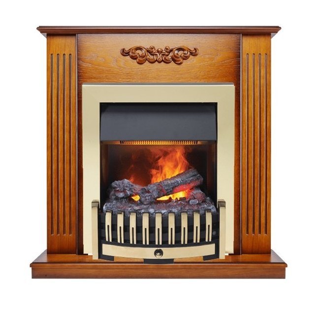 Каминокомплект Lumsden - Дуб антик с очагом Danville Brass FB2