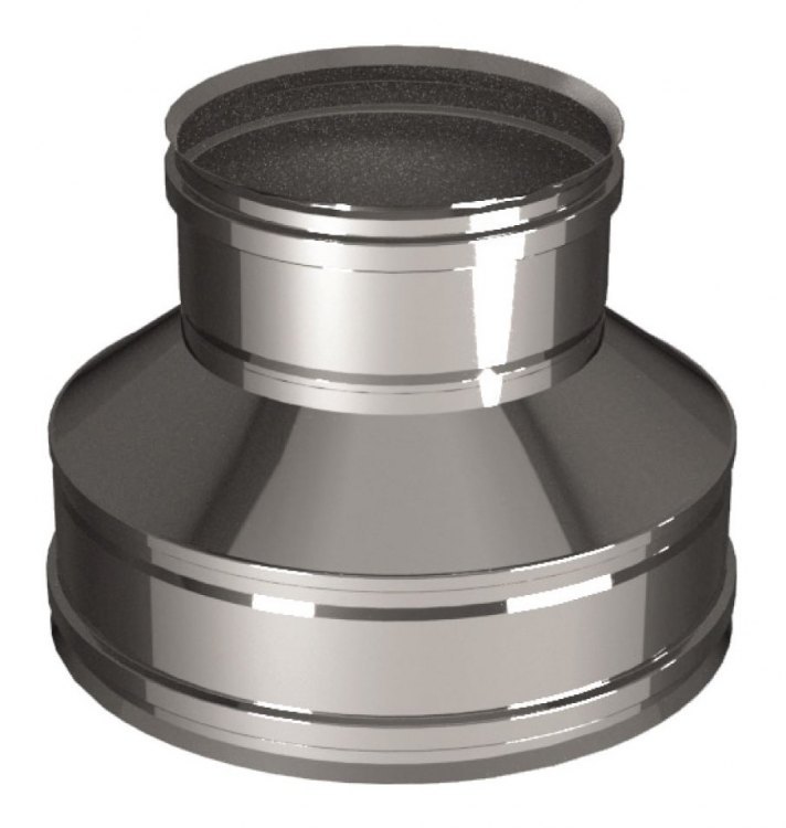 Переходник термо-моно (на конус) с D200/400 на D200, изоляция 100 мм, AISI 321/304 (Вулкан)