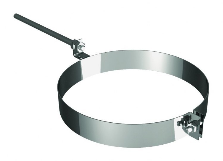 Хомут крепления к стене D80, AISI 304 (Вулкан)