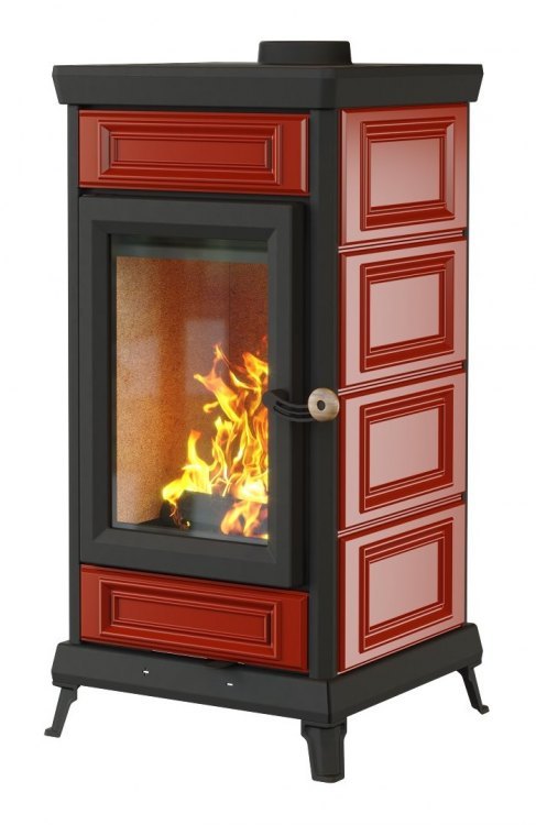 Чугунная печь камин Астов Майолика