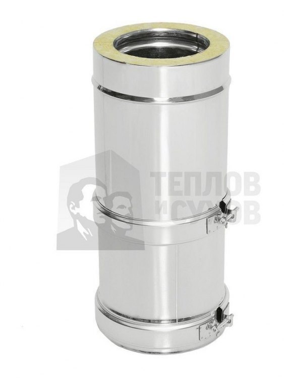 Труба Телескоп Термо L (300-450) ТТТ-Р 304-0.8/304 D180/280 с хомутом