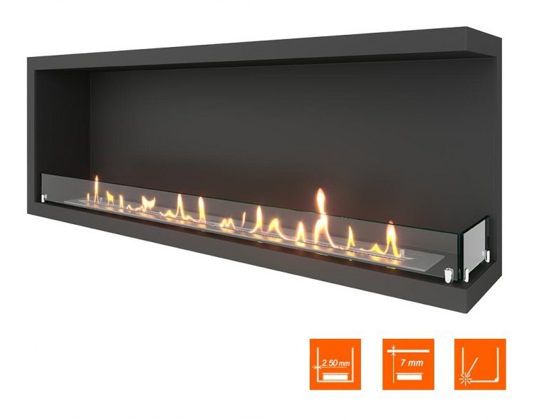 Биокамин угловой SteelHeat Leader 1300 правый (Стекло)