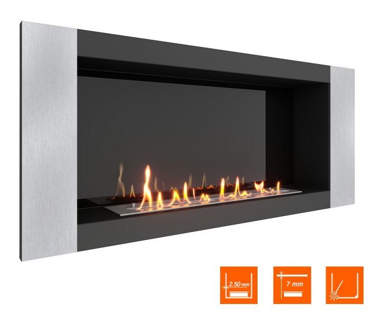 Биокамин в нишу SteelHeat LONG-V 1200 (Стемалит)